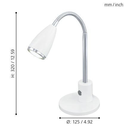 Eglo 92872 - Stolní lampa FOX 1xGU10/3W/230V