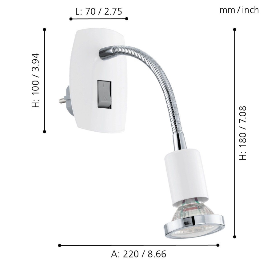 EGLO - LED Bodové svítidlo 1xGU10/2,5W LED