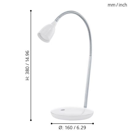 Eglo 93078 - LED stolní lampa DURENGO 1xLED/3W/230V