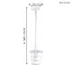 Eglo 93402 - LED Venkovní lustr ALORIA 1xE27/8,5W/230V IP44
