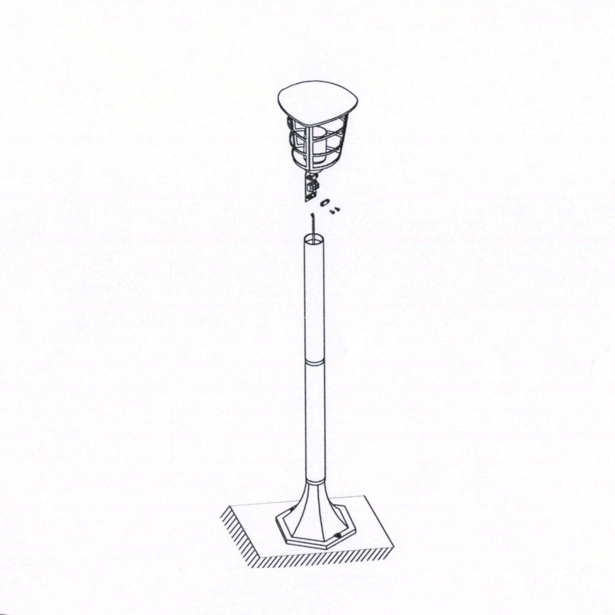 Eglo - LED Venkovní lampa E27/8,5W/230V IP44