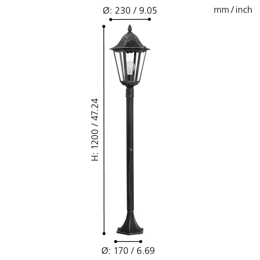 Eglo - Venkovní lampa 1xE27/60W/230V IP44