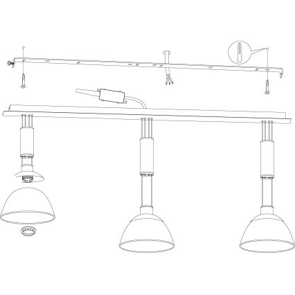 Eglo 93468 - LED závěsné svítidlo MONTEFIO 3xLED/6W/230V