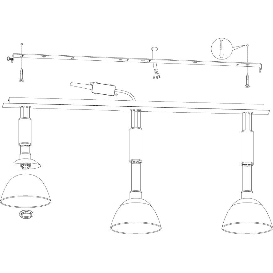 Eglo 93468 - LED závěsné svítidlo MONTEFIO 3xLED/6W/230V