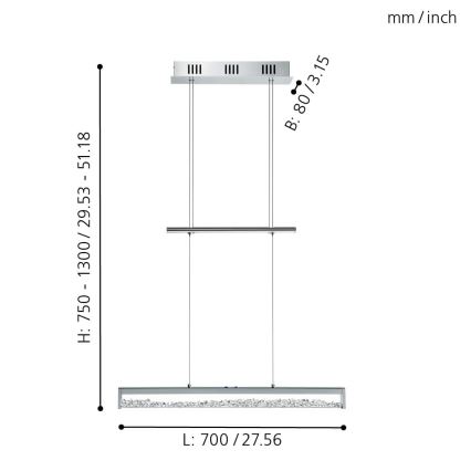 Eglo 93625 - LED stmívatelné svítidlo CARDITO 1 LED/24W/230V