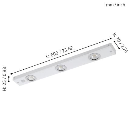 Eglo - LED bodové svítidlo 3xLED/2,3W/230V