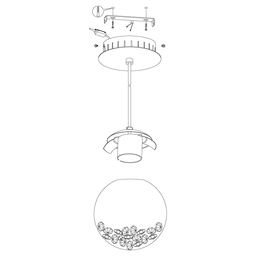 Eglo - LED závěsné svítidlo LED/5W/230V