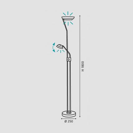 Eglo 93713 - LED stmívatelná lampa SARRIONE LED/17,28W + LED/2,88W