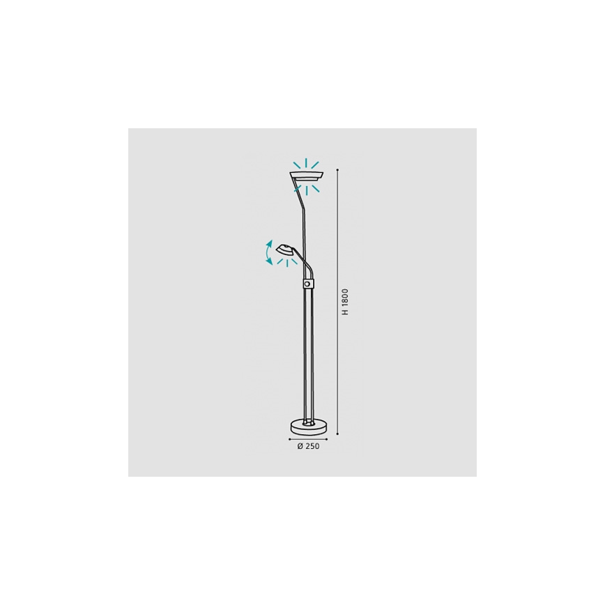 Eglo 93713 - LED stmívatelná lampa SARRIONE LED/17,28W + LED/2,88W