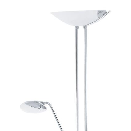 Eglo - LED Stmívatelná stojací lampa LED/20W + LED/2,5W lesklý chrom