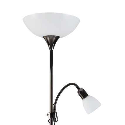 Eglo - Stojací lampa 1xE27/60W/230V + 1xE14/25W/230V černý chrom