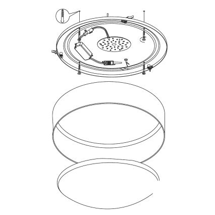 Eglo 93952 - LED stropní svítidlo PALOMARO LED/24W/230V