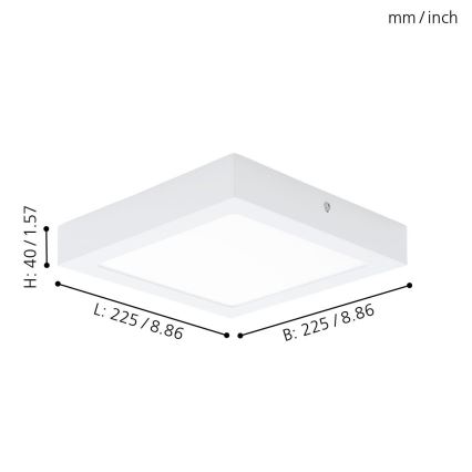 Eglo 94078 - LED stropní svítidlo FUEVA 1 LED/16,44W/230V