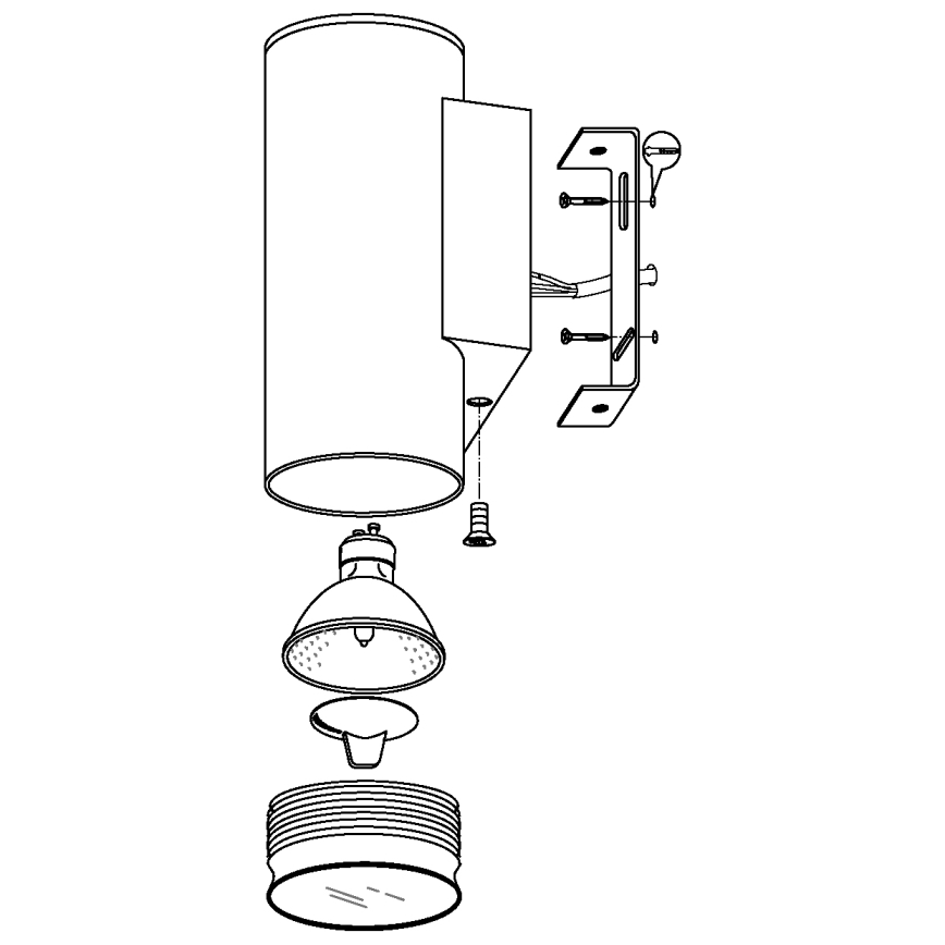 Eglo - LED Venkovní osvětlení 2xGU10/3W/230V IP44