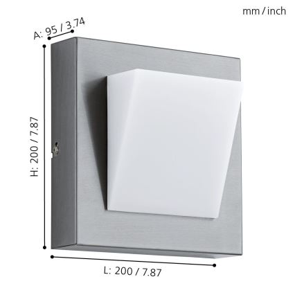 Eglo 94114 - LED venkovní osvětlení GALARY 1 LED/3,7W/230V IP44