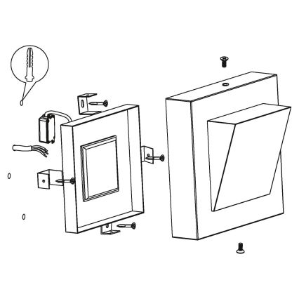 Eglo 94114 - LED venkovní osvětlení GALARY 1 LED/3,7W/230V IP44