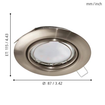 Eglo 94242 - LED Podhledové svítidlo PENETO 1xGU10-LED/5W/230V