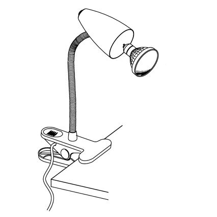 Eglo 94329 - LED Lampa s klipem RICCIO 1xGU10-LED/3W/230V