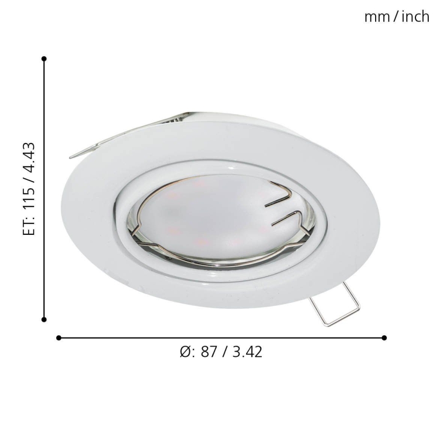Eglo - SADA 3x LED Podhledové svítidlo PENETO 3xGU10-LED/5W/230V