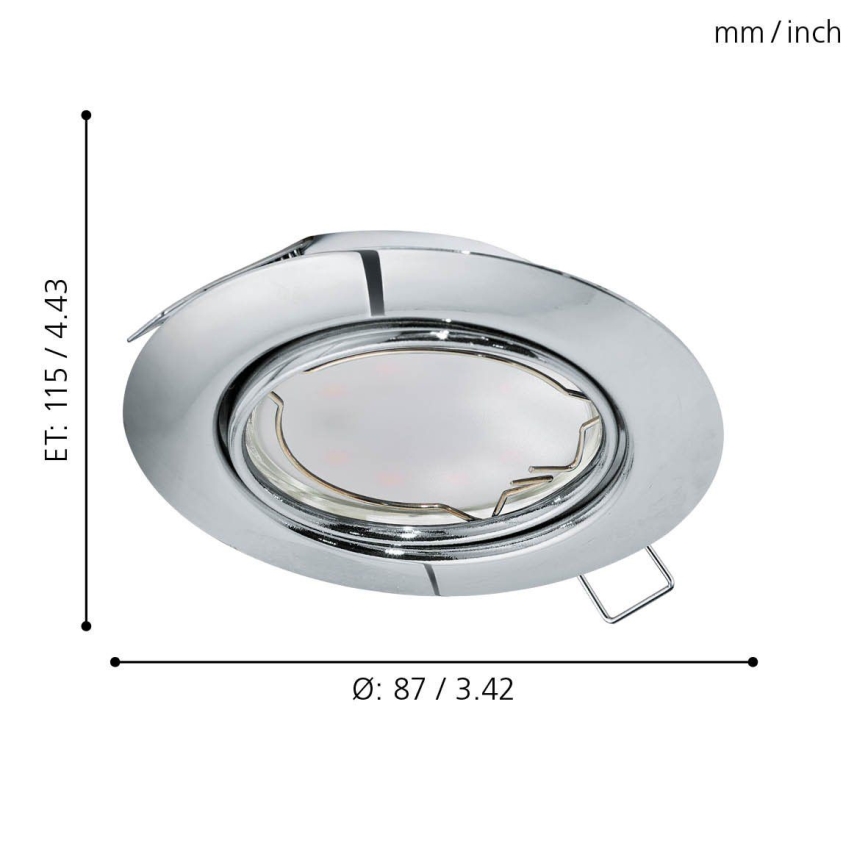 Eglo - SADA 3x LED Podhledové svítidlo PENETO 3xGU10-LED/5W/230V