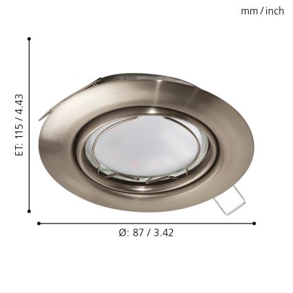 Eglo - SADA 3x LED Podhledové svítidlo PENETO 3xGU10-LED/5W/230V