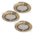 Eglo 94409 - SADA 3x LED Podhledové svítidlo PENETO 3xGU10-LED/5W/230V