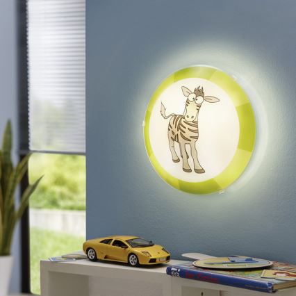 Eglo 94458 - Dětské stropní svítidlo BIUBIU 1xE27/60W/230V zebra