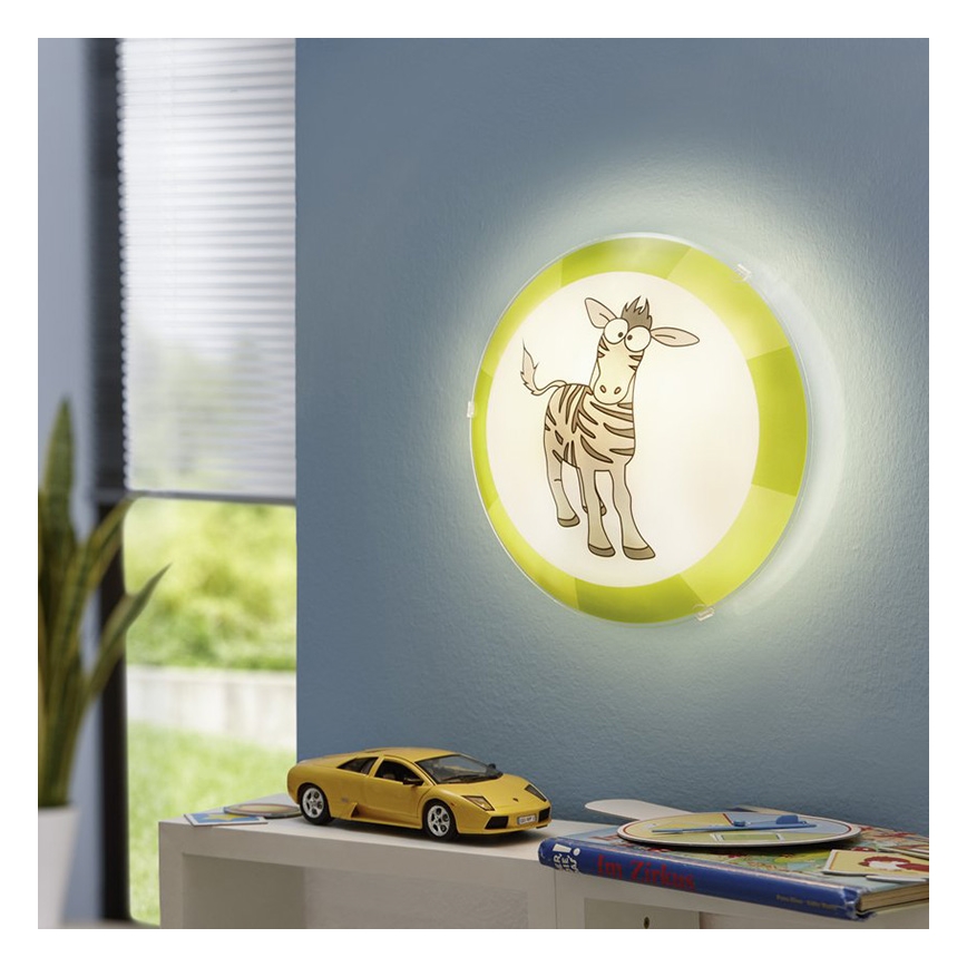 Eglo 94458 - Dětské stropní svítidlo BIUBIU 1xE27/60W/230V zebra