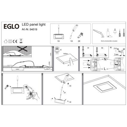 Eglo 94519 - LED podhledové svítidlo FUEVA 1 LED/2,7W/230V