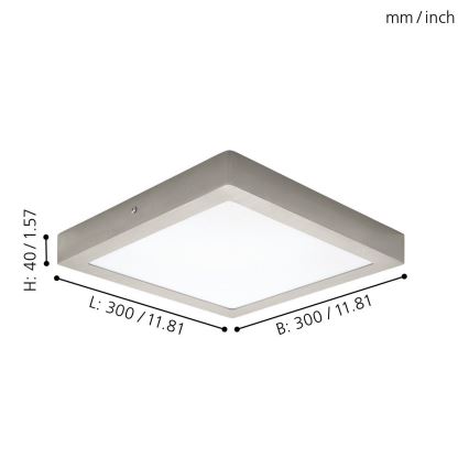 Eglo 94528 - LED Stropní svítidlo FUEVA 1 LED/22W/230V