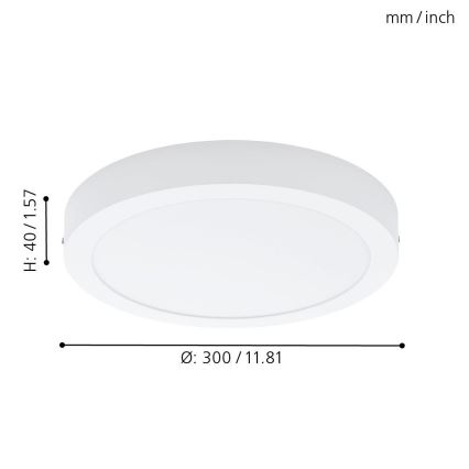 Eglo 94536 - LED Stropní svítidlo FUEVA 1 LED/24W/230V