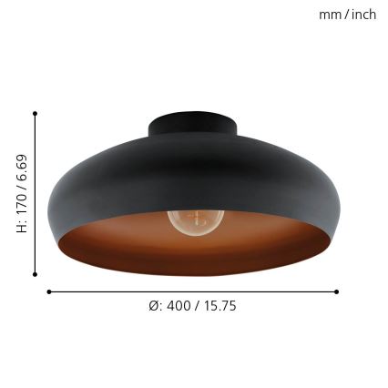 Eglo 94547 - Stropní svítidlo MOGANO 1xE27/60W/230V