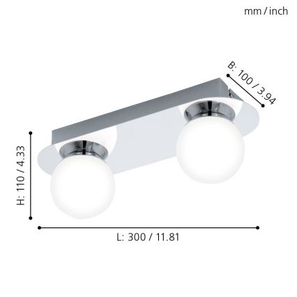 Eglo - LED koupelnové svítidlo 2xLED/3,3W/230V IP44