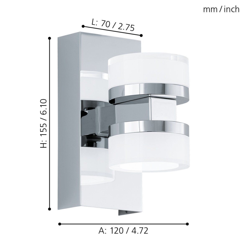 Eglo - LED Koupelnové nástěnné svítidlo 2xLED/4,5W/230V IP44