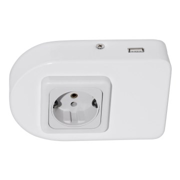 Eglo 94663 - Podlinková zásuvka SCHUKO vč. USB TAXANO