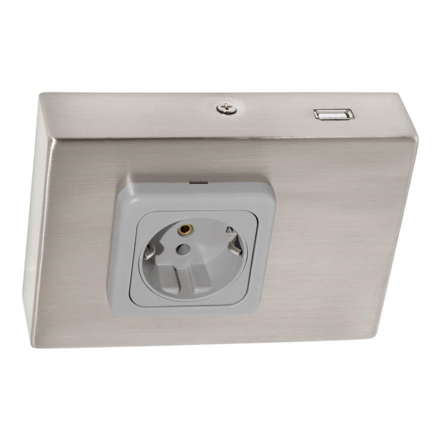 Eglo 94664 - Podlinková zásuvka SCHUKO vč .USB TAXANO