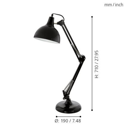 Eglo - Stolní lampa 1xE27/40W/230V
