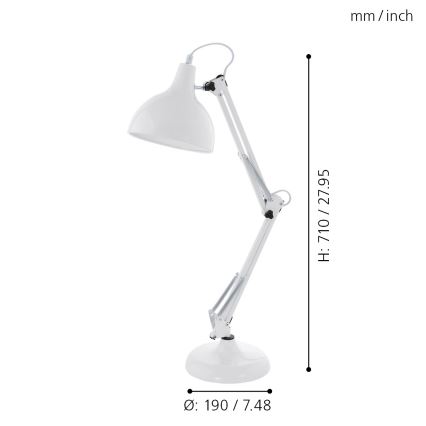 Eglo - Stolní lampa 1xE27/40W/230V