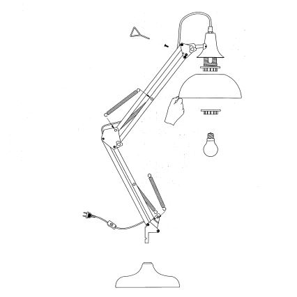 Eglo - Stolní lampa 1xE27/40W/230V