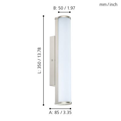 Eglo - LED koupelnové svítidlo 1xLED/8W/230V IP44