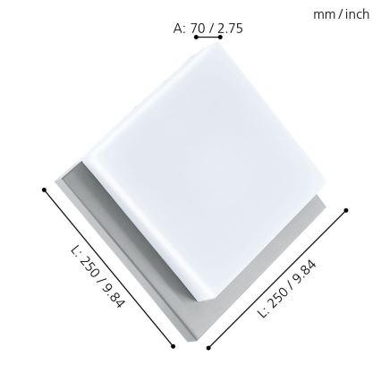 Eglo - Venkovní nástěnné svítidlo 1xLED/8,2W/230V IP44