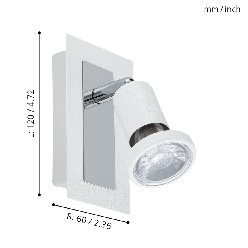 Eglo - LED Bodové svítidlo 1xGU10-LED/5W/230V