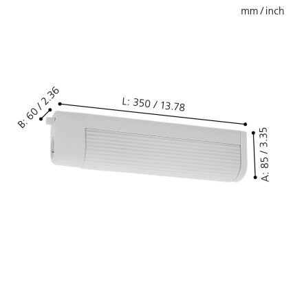 Eglo 94987 - Nástěnné svítidlo BARI 1 2xE14/40W/230V