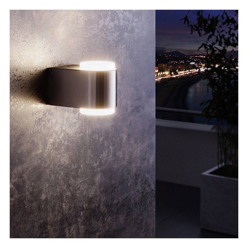 Eglo 95079 - Venkovní nástěnné svítidlo BRIONES 2xLED/3W/230V IP44