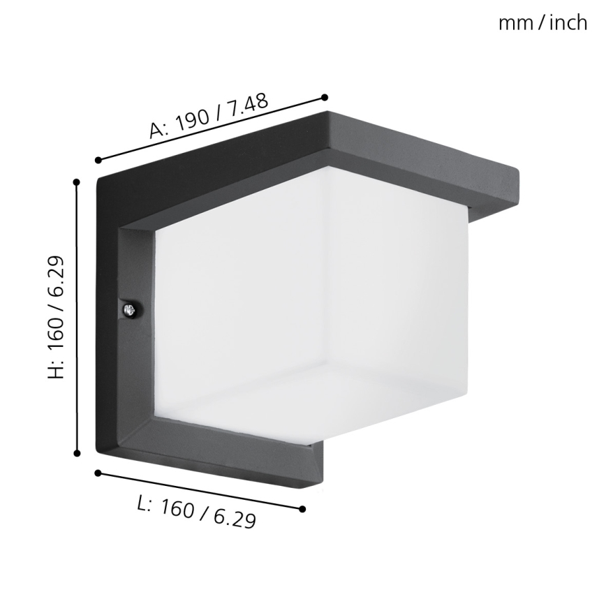 Eglo - Venkovní nástěnné svítidlo LED/10W/230V IP54