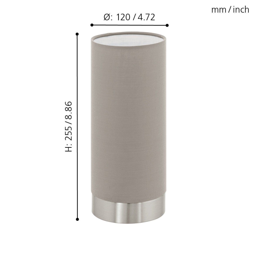 Eglo - Stmívatelná stolní lampa 1xE27/40W/230V taupe