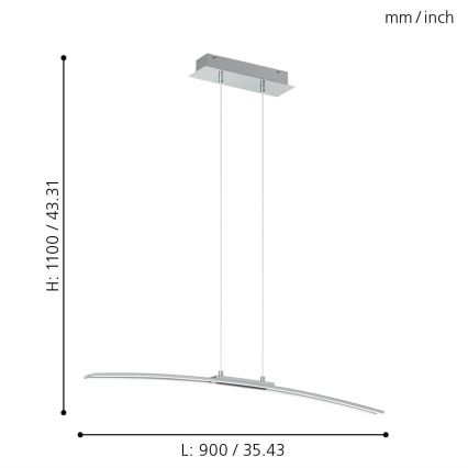 Eglo - LED lustr LED/30W/230V