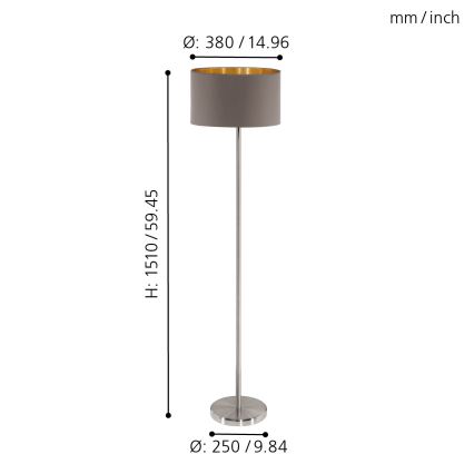 Eglo - Stojací lampa 1xE27/60W/230V