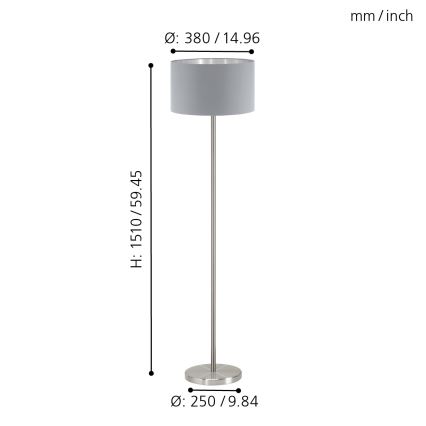 Eglo - Stojací lampa 1xE27/60W/230V