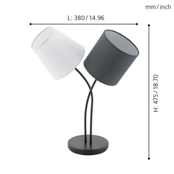 Eglo 95194 - Stolní lampa ALMEIDA 2xE14/40W/230V